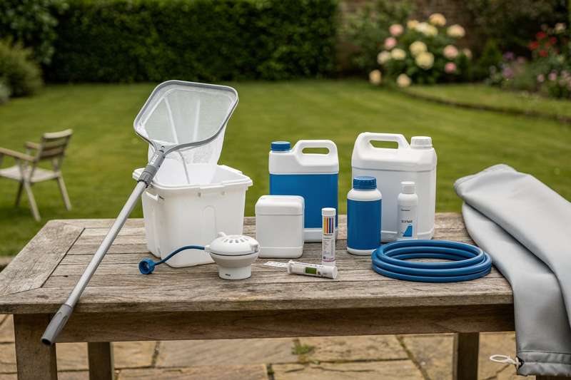 Familie genießt gemeinsam Zeit im Außenwhirlpool während einer sommerlichen Gartenparty.